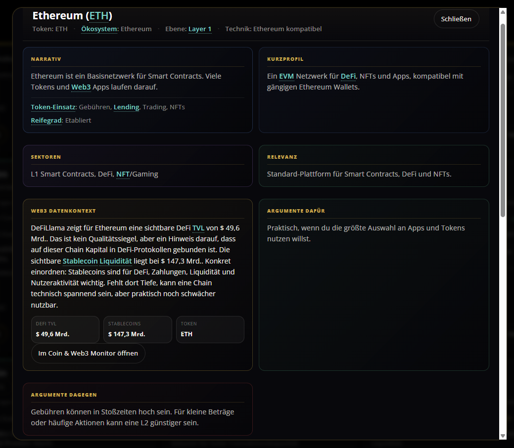 Blockchain Navigator: Ethereum im Detail